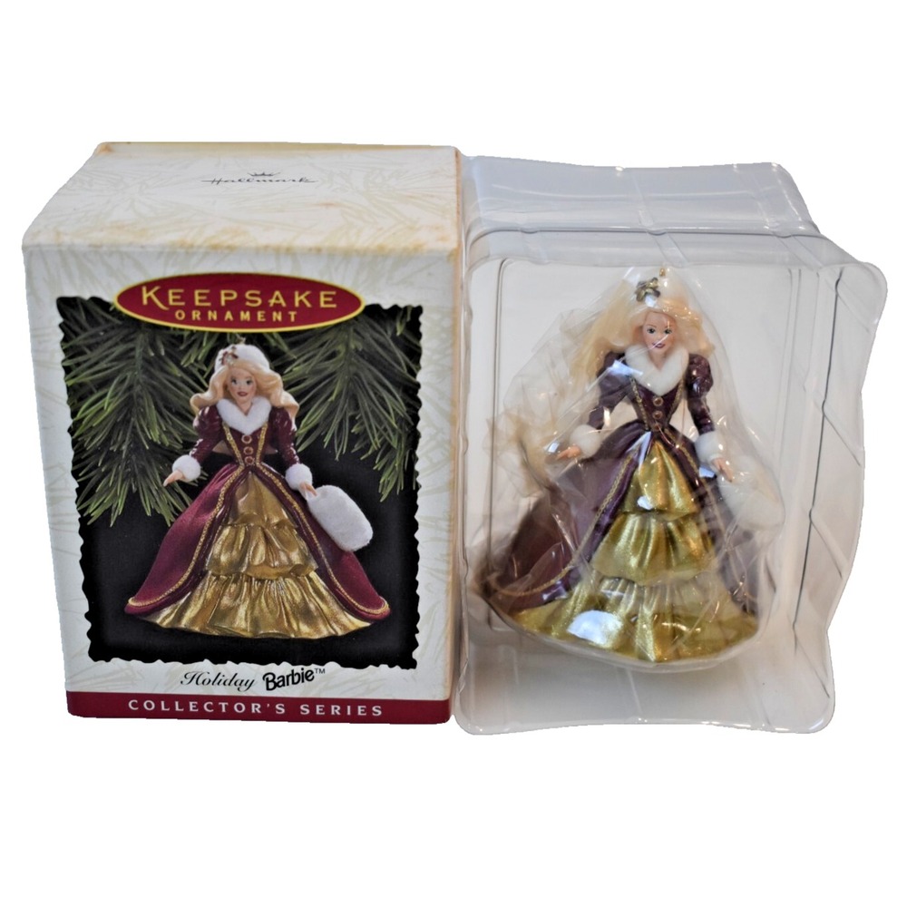 Hallmark Keepsake Christmas Barbie Ornament - Holiday Barbie Red Dress 1996